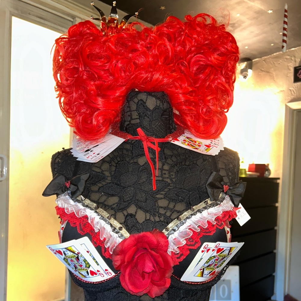 Handmade queen of hearts bra